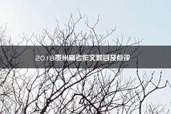 2023贵州本校考试题型分布高考作文题